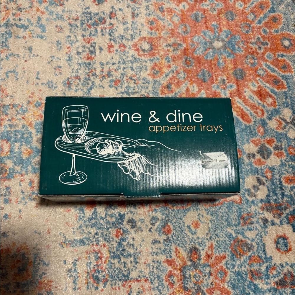 Set of 4 JK Adams wine and dine appetizer trays